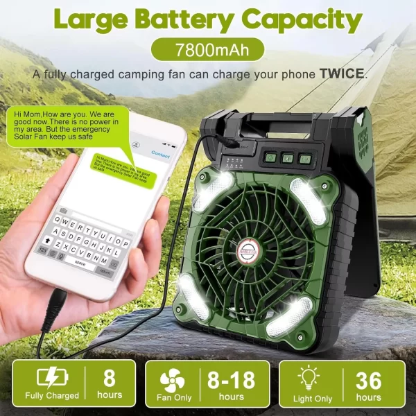 Battery Operated Powered Solar Fan MD-X99 - Image 2